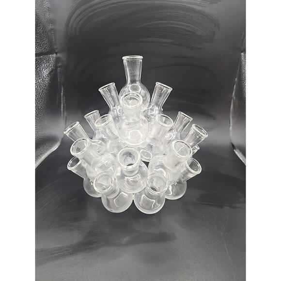 Vtg Glass Beaker Plant Propagation Station Test Tube Vase Rooter 2 Piece Set 8” - Picture 1 of 5